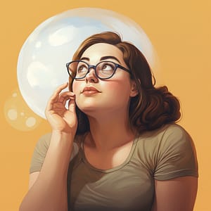 upuli. A realistic looking chubby white women thinking about do 087f2eb9 de1c 4fa4 ac99 81d7474ac95c