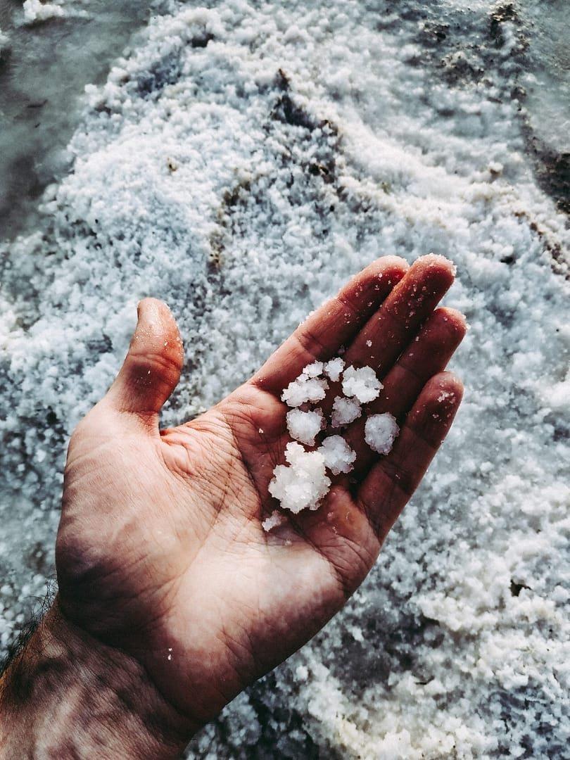 "A dish seasoned with Celtic sea salt, representing its rich mineral composition and health benefits.